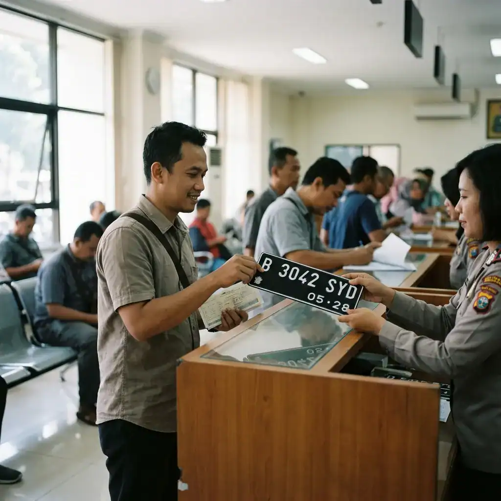 perpanjang plat motor