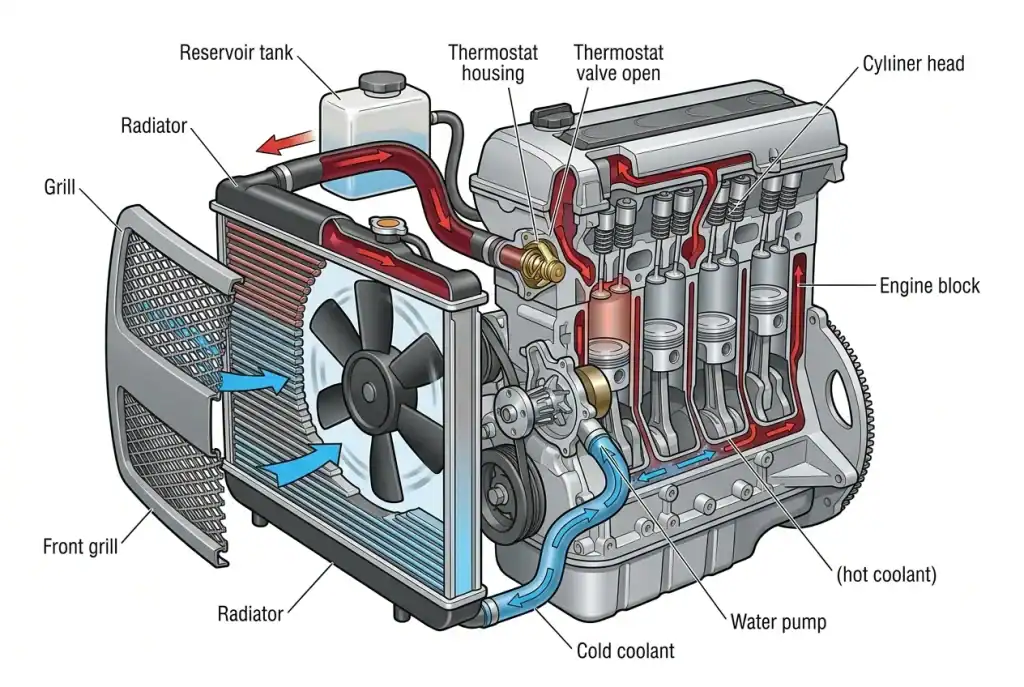 Fungsi Radiator dalam Sistem Pendingin Mesin